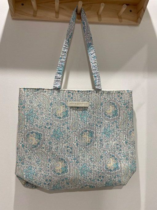 Tote bag liberty bleu